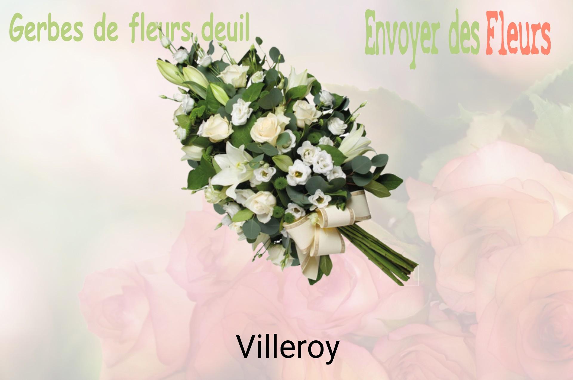 Gerbe de fleurs de deuil livrée à Villeroy